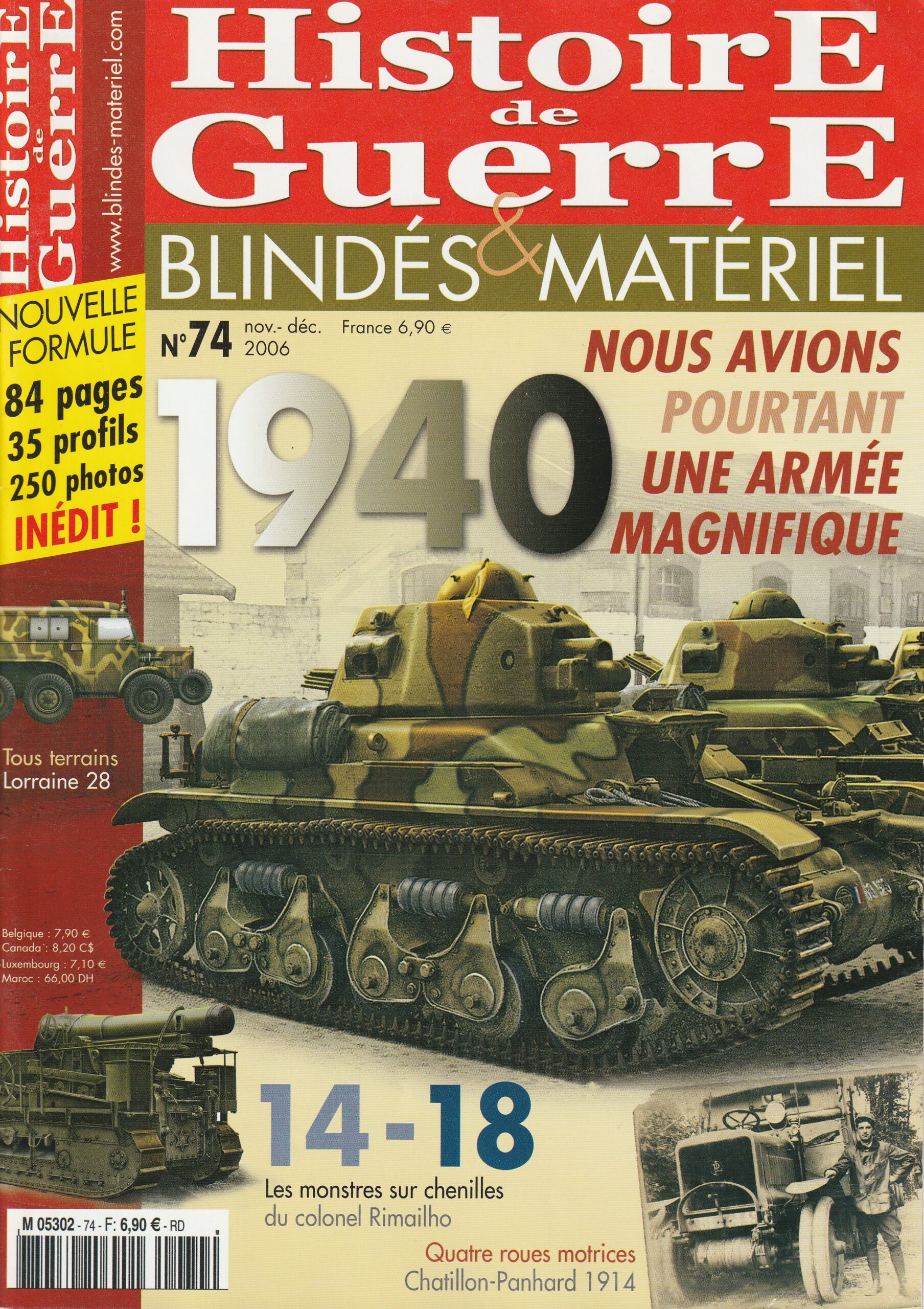 Histoire de Guerre, Blindés & Matériels n°74 (Histoire & Collections, 2006)